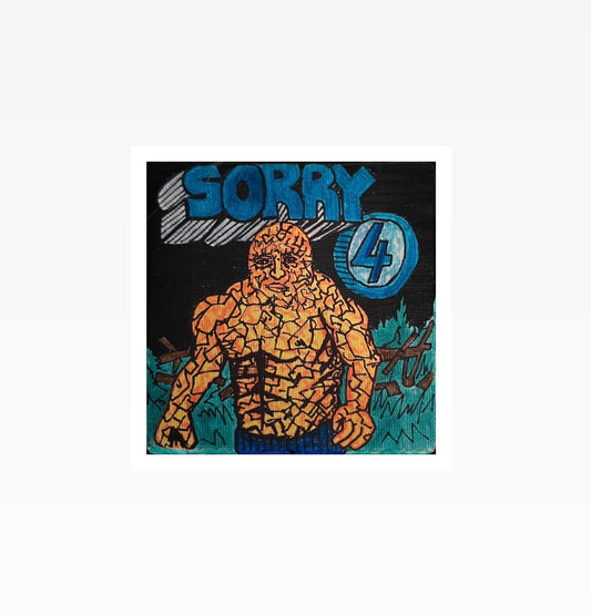 „The thing” - markers on canvas